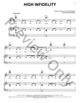 High Infidelity piano sheet music cover